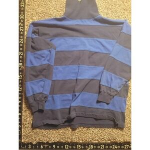 The Kensington Collection Blue Striped Turtleneck Mens Large